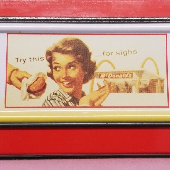 Mini Tin Lunch Box 1998 McDonald's Hamburger Golden Arches Collection Sealed - Picture 6 of 16